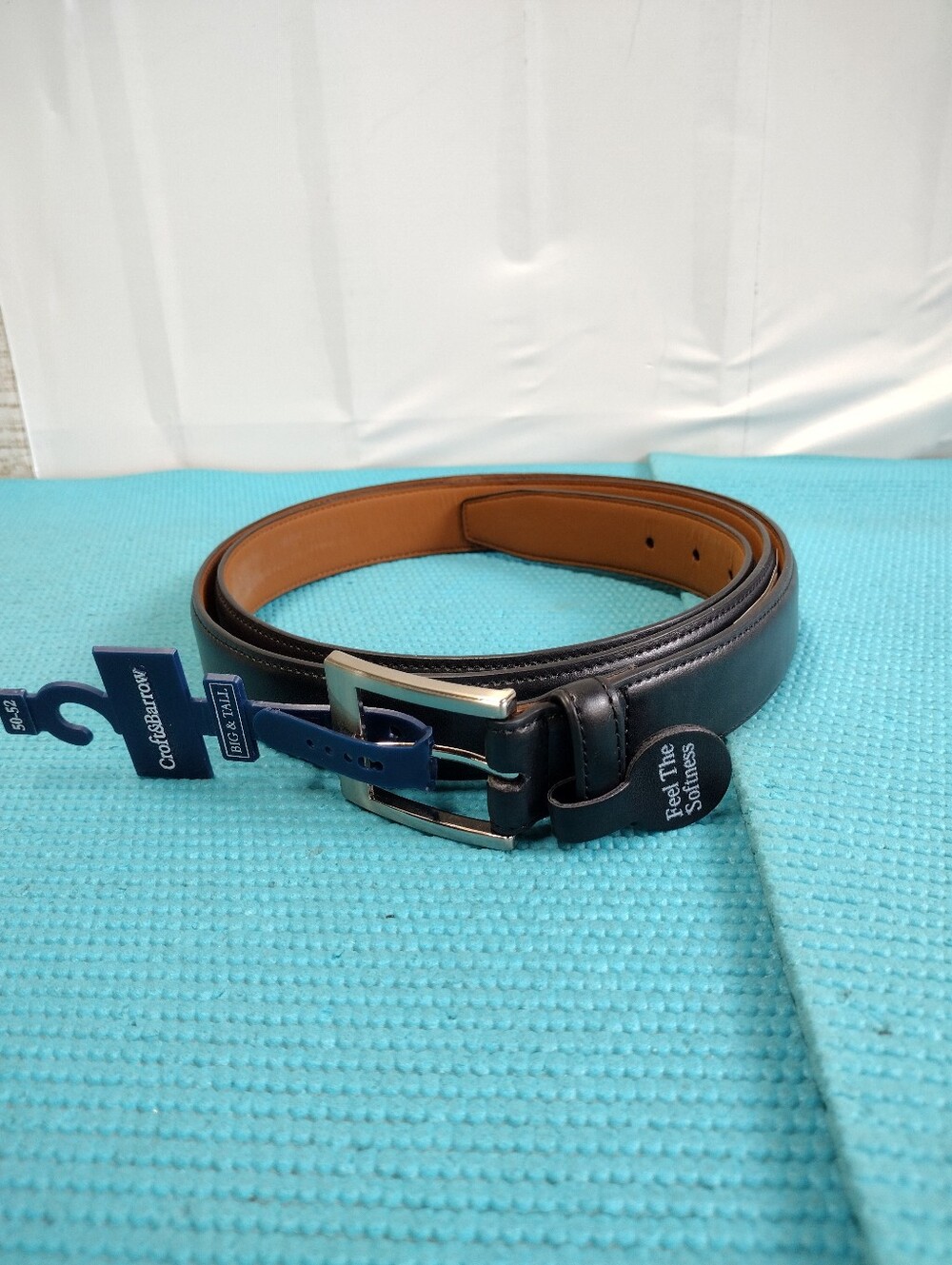 Croft & Barrow Men's Big & Tall Black Belt - Size 50-52